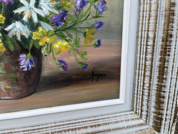 Tableau Nature Morte Fleurie XX  – Signé