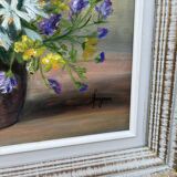 Tableau Nature Morte Fleurie XX  – Signé