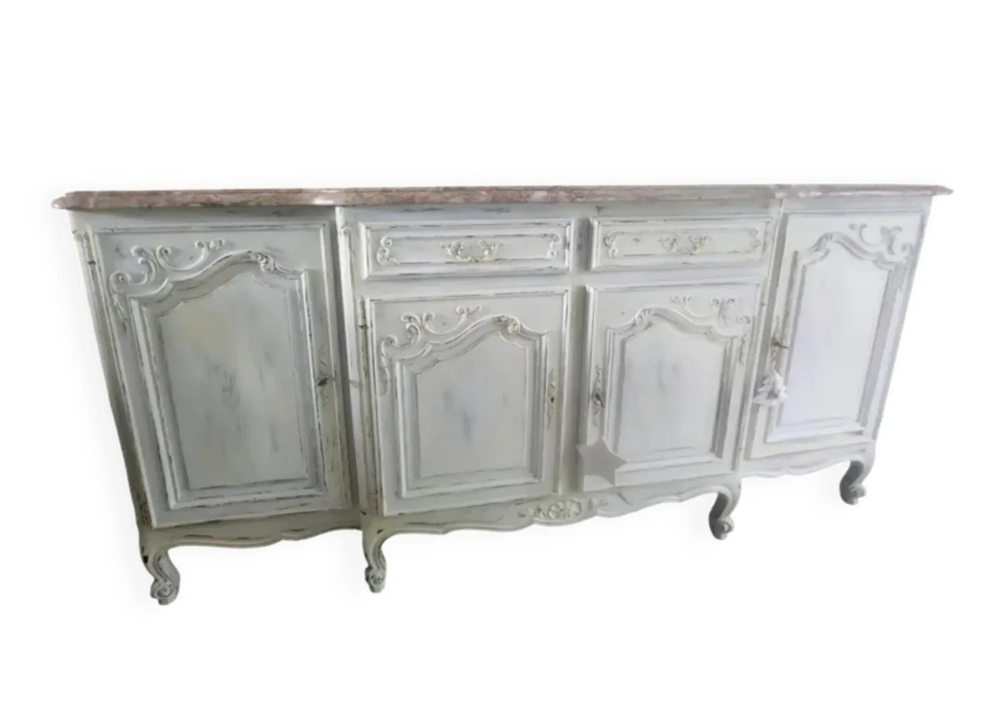 Magnificent mahogany enfilade in Regency style.