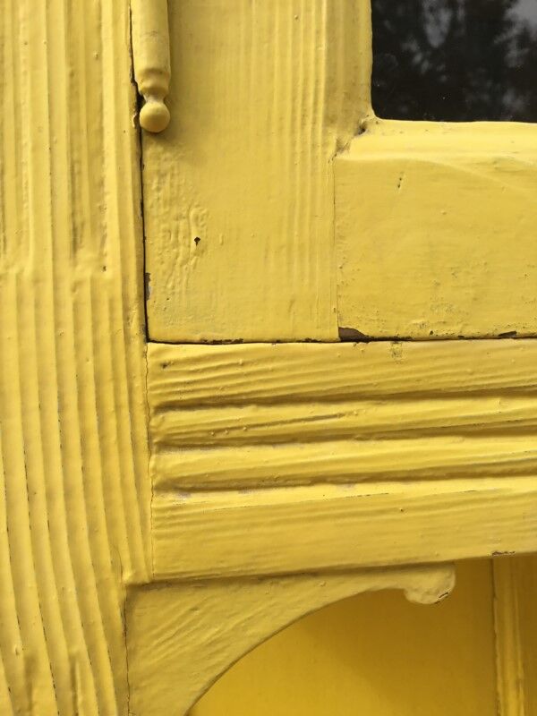 Yellow Parisian glass cabinet