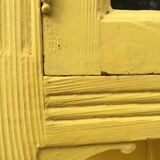 Yellow Parisian glass cabinet