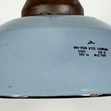 Industrial Grey Enamel and Cast Iron Pendant Light, 1960s
