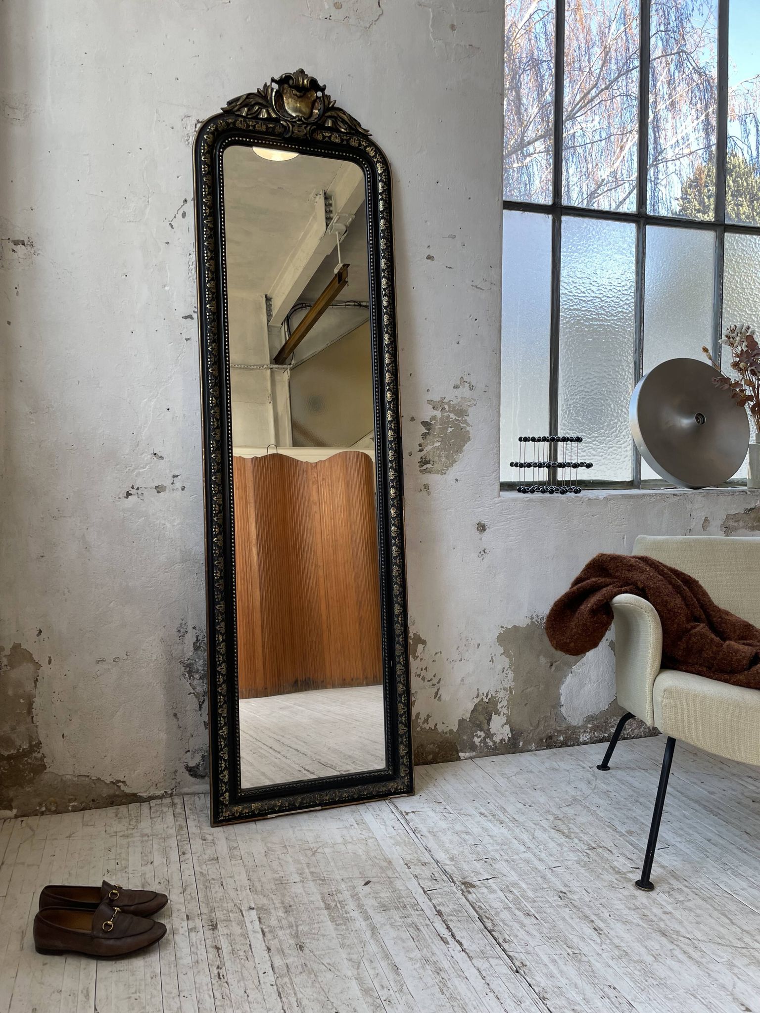 Miroir XXL blanc Louis Philippe 2m