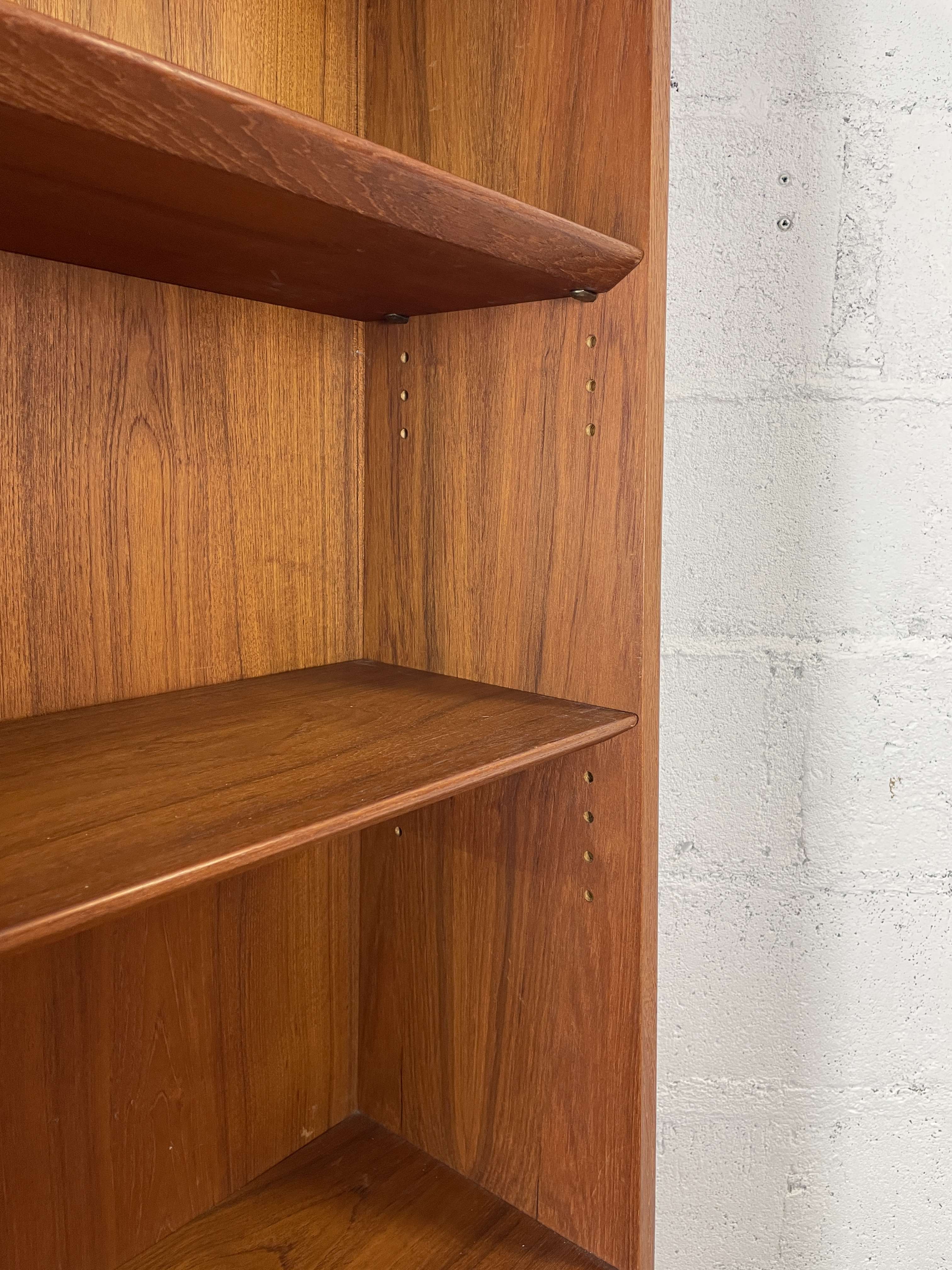 Vintage Scandinavian teak bookcase by Johannes Sorth for Nexø Møbelfabrik, 60s