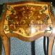 Curved commodus, tomb, Louis XV style, in marquetry, 3 drawers