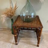 Rattan side table