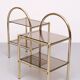 Pair brass bed side tables 1970s France