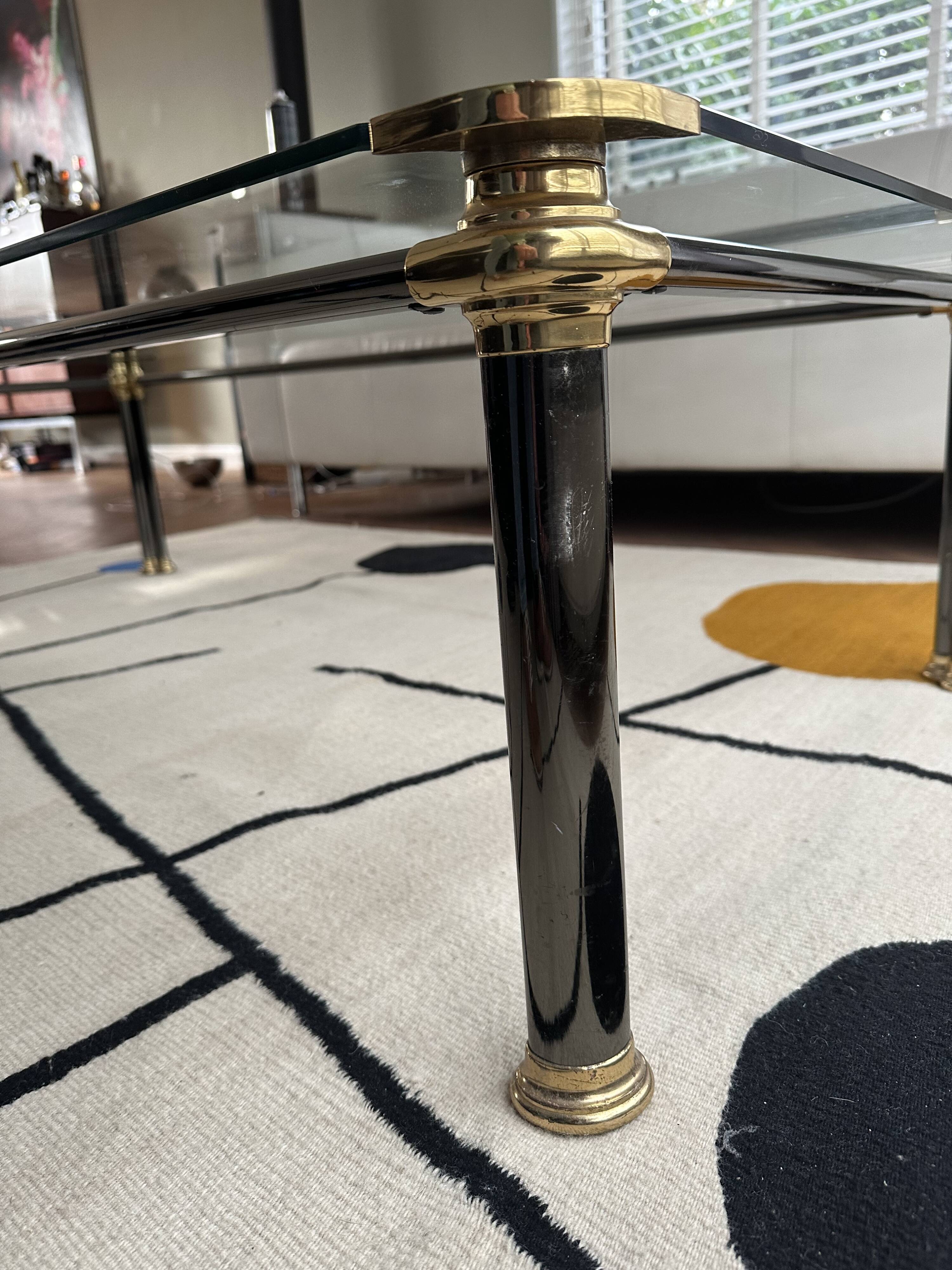 Italian MARA brasss&glass coffee table 1983