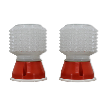 Pair of small table lamps, 1980
