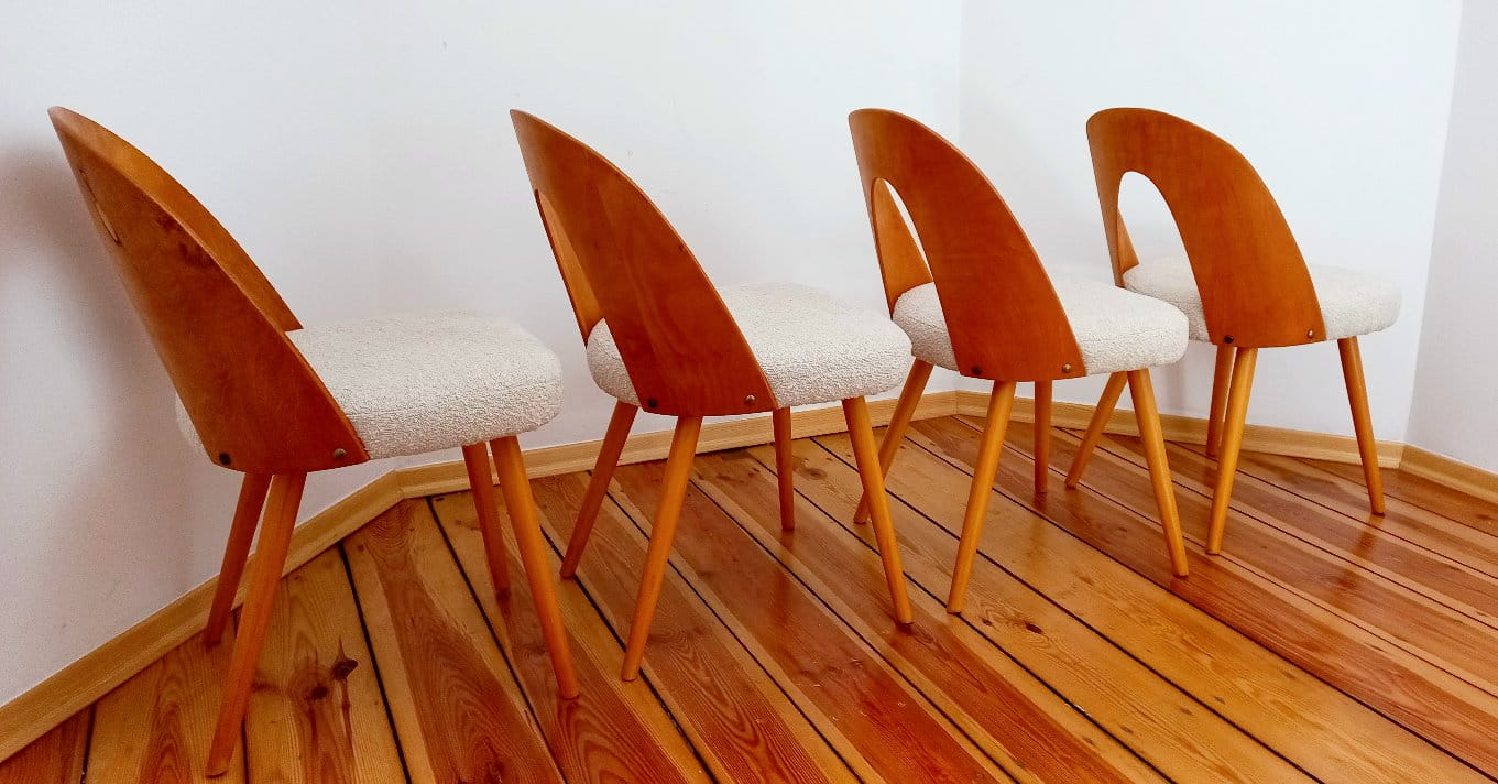 A set of four chairs, proj. A. Suman, Tatr Nabytok, Czechoslovakia, 1960s