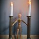 Duo brass candle holders column