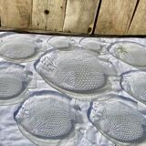 Service Arcoroc transparent plates and fish dish