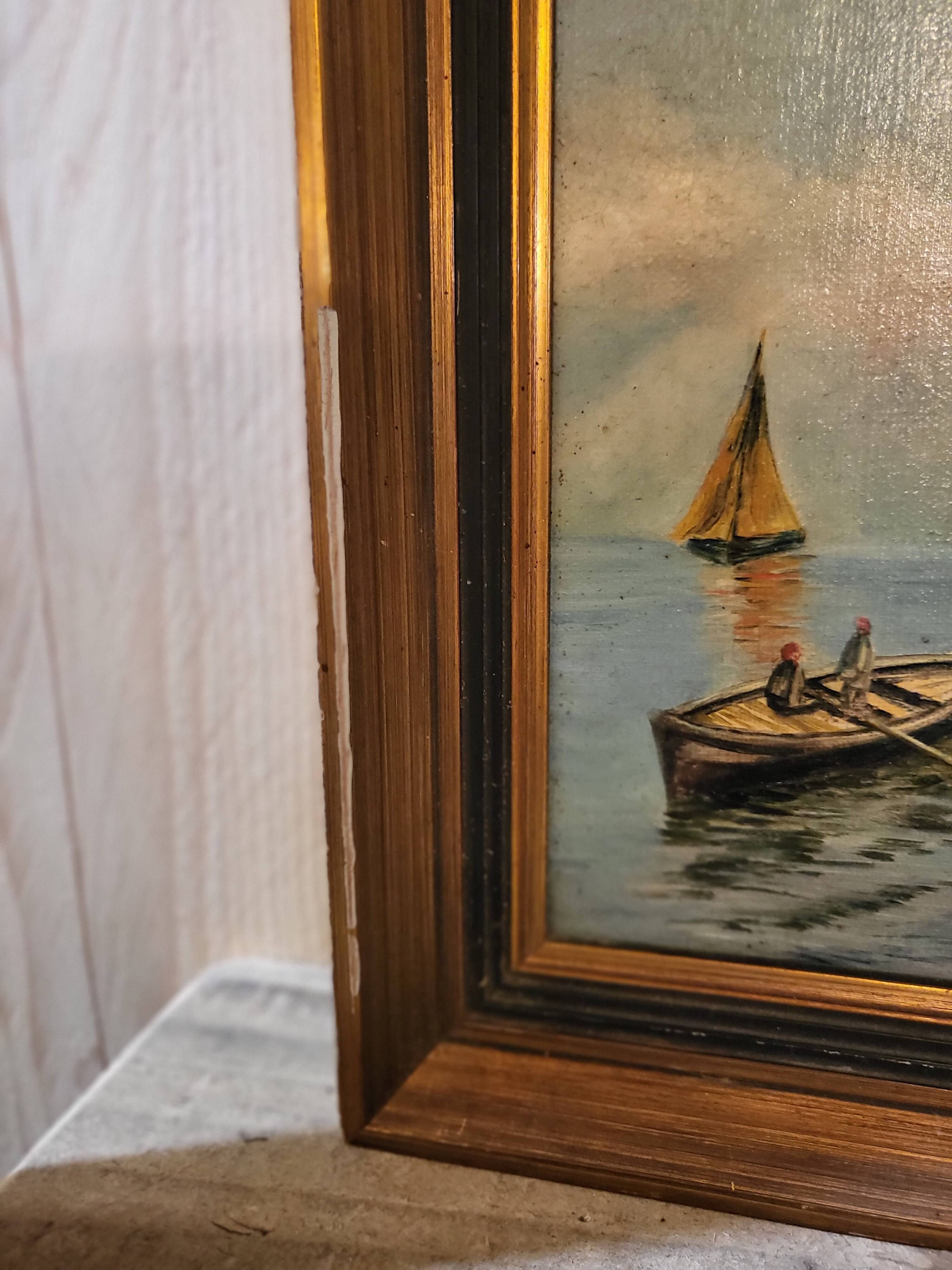 Oil on marine canvas