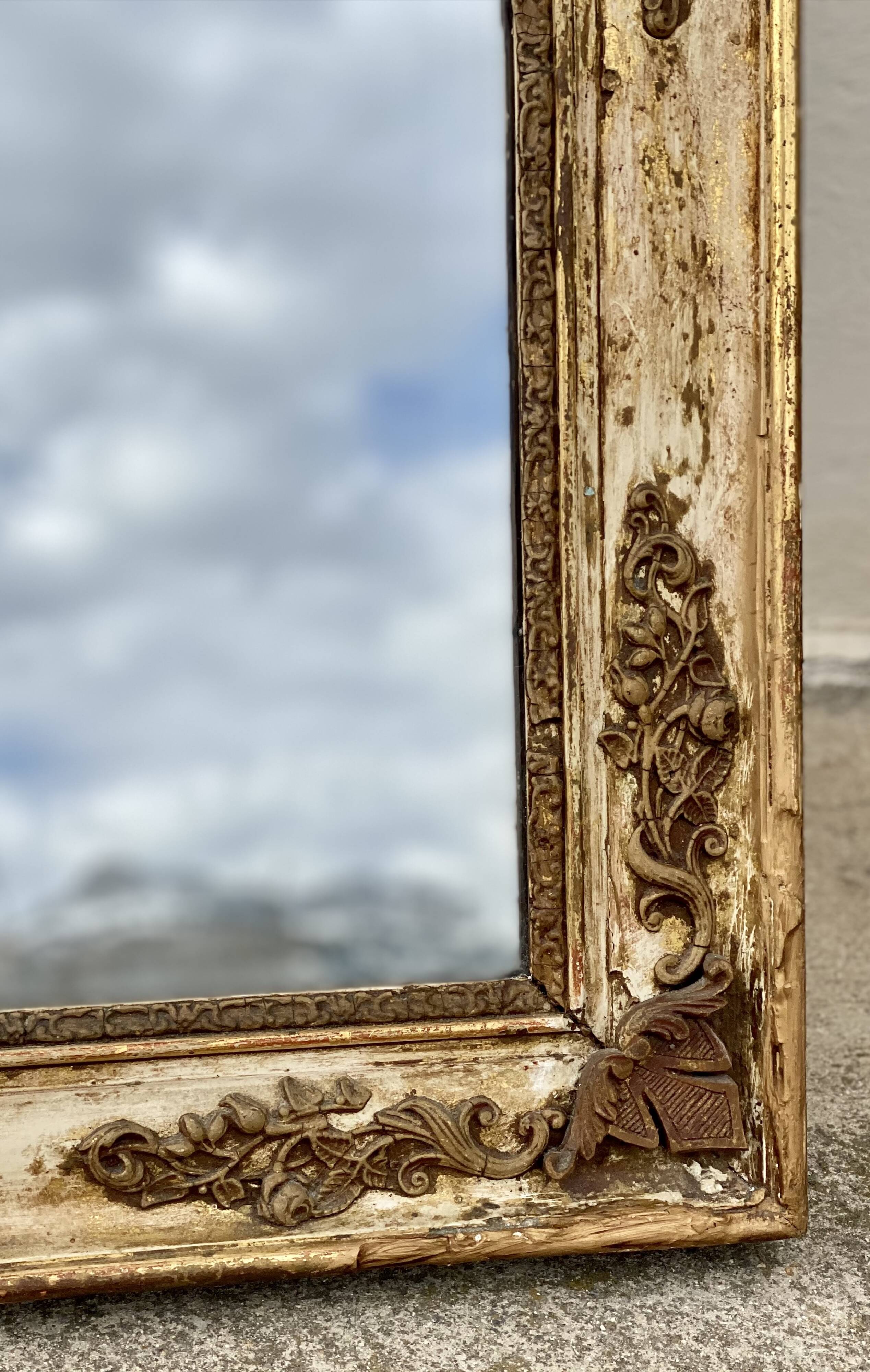 Large vintage decorative mirror