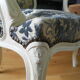 Louis XV-style convertible armchair lined with velvet effect