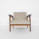 Fauteuil en teck scandinave des années 1960