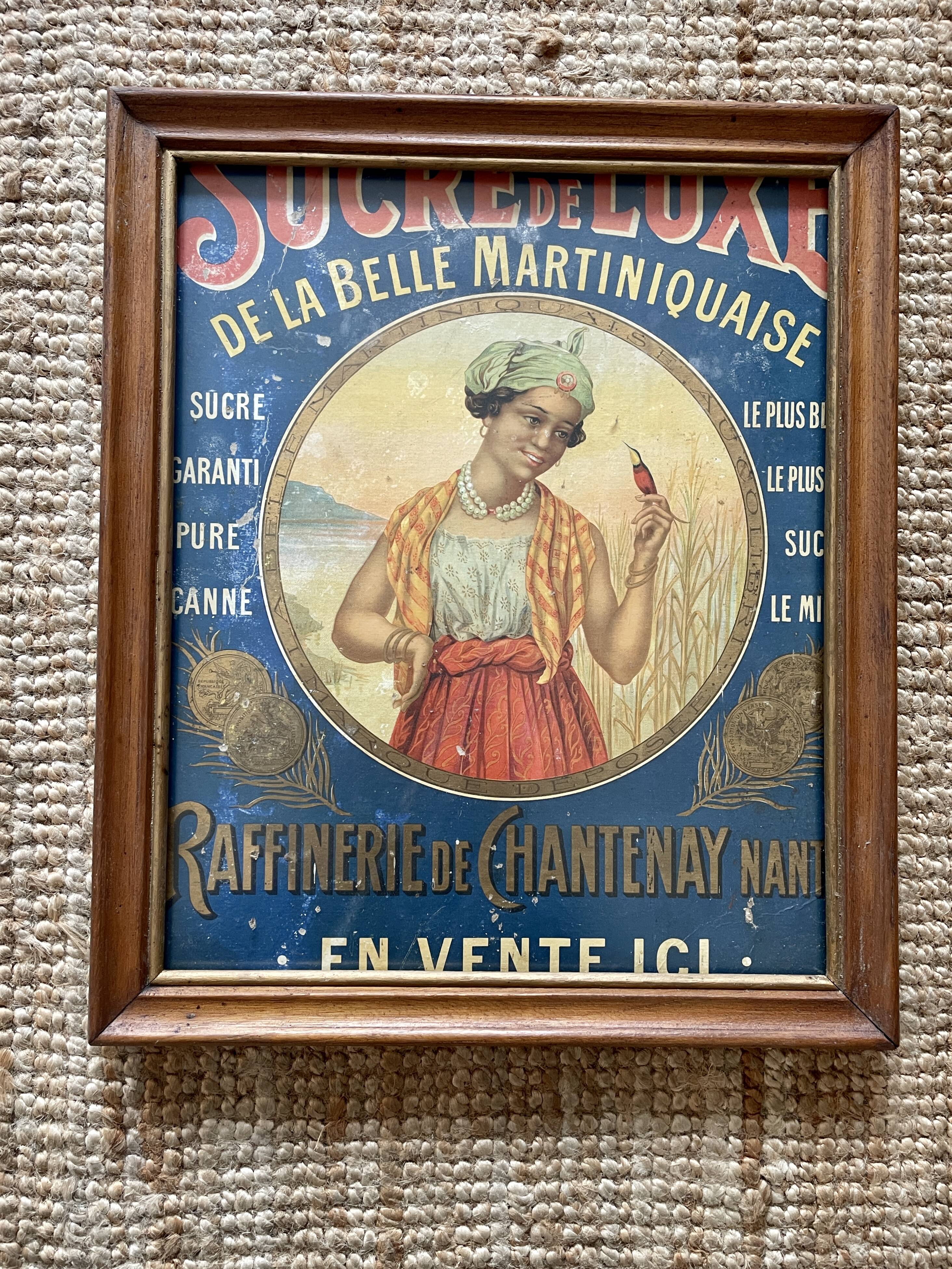 Advertising lithograph of the Chantenay Refinery - early 20th century