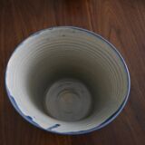 Vase artisanal en grès bleue