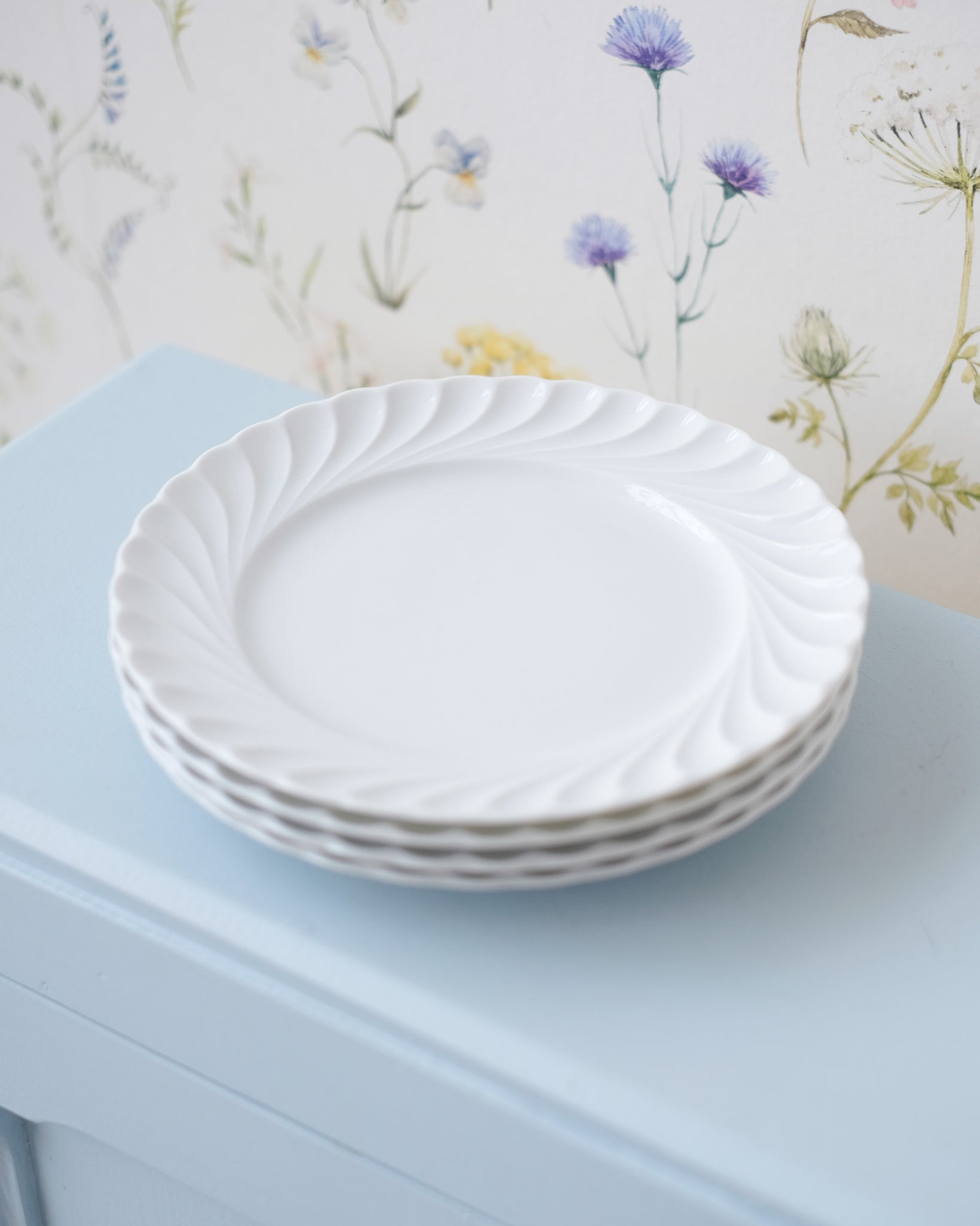 4 Haviland plates in white porcelain