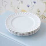 4 Haviland plates in white porcelain