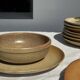 Set of 6 stoneware plates Village France D24