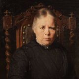 Tableau portrait de dame belge huile sur toile daté 1920