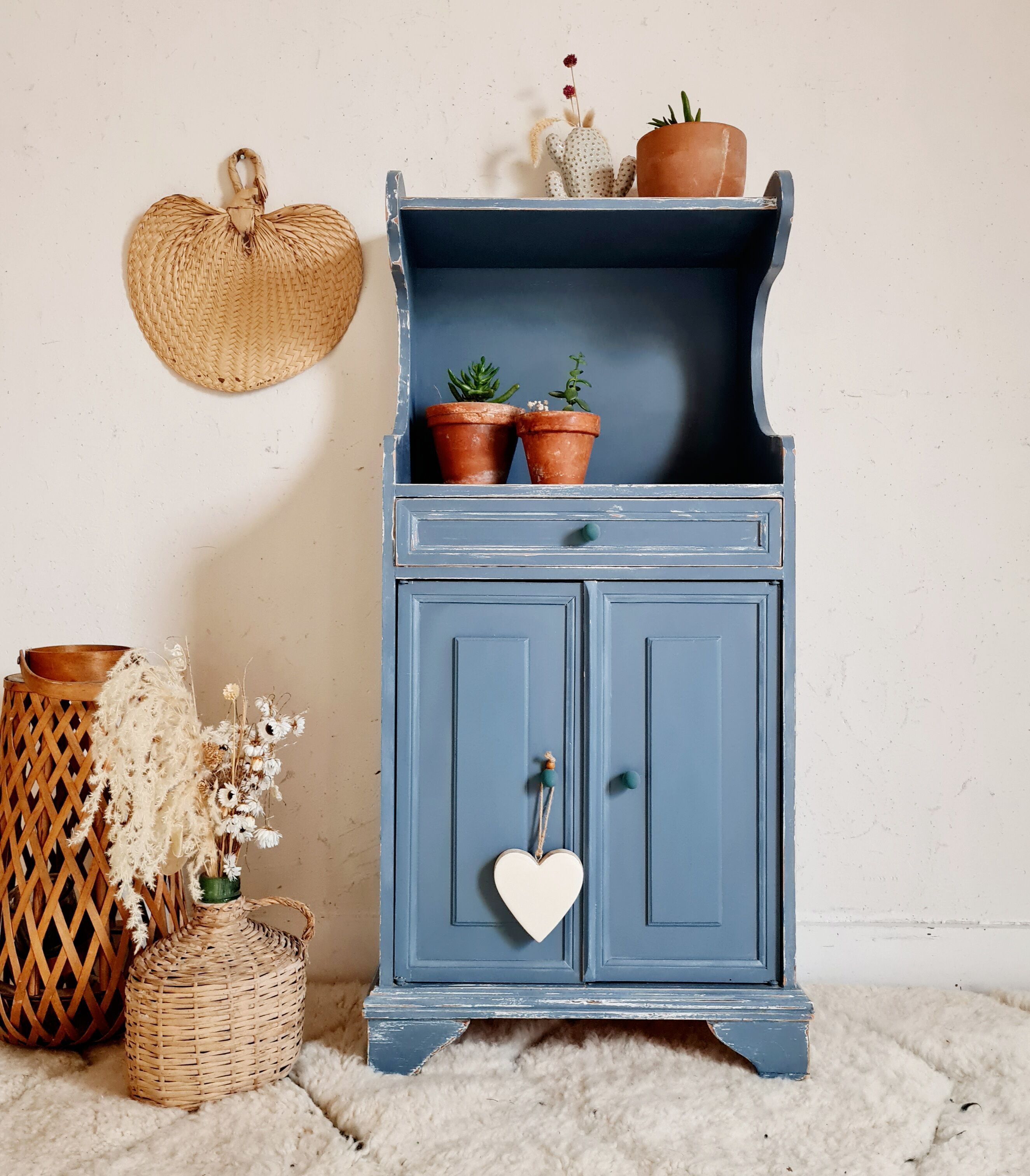 Parisian buffet in blue wood