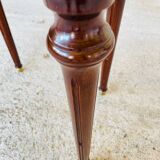Table de chevet style Louis XVI, marbre de Carrare et acajou