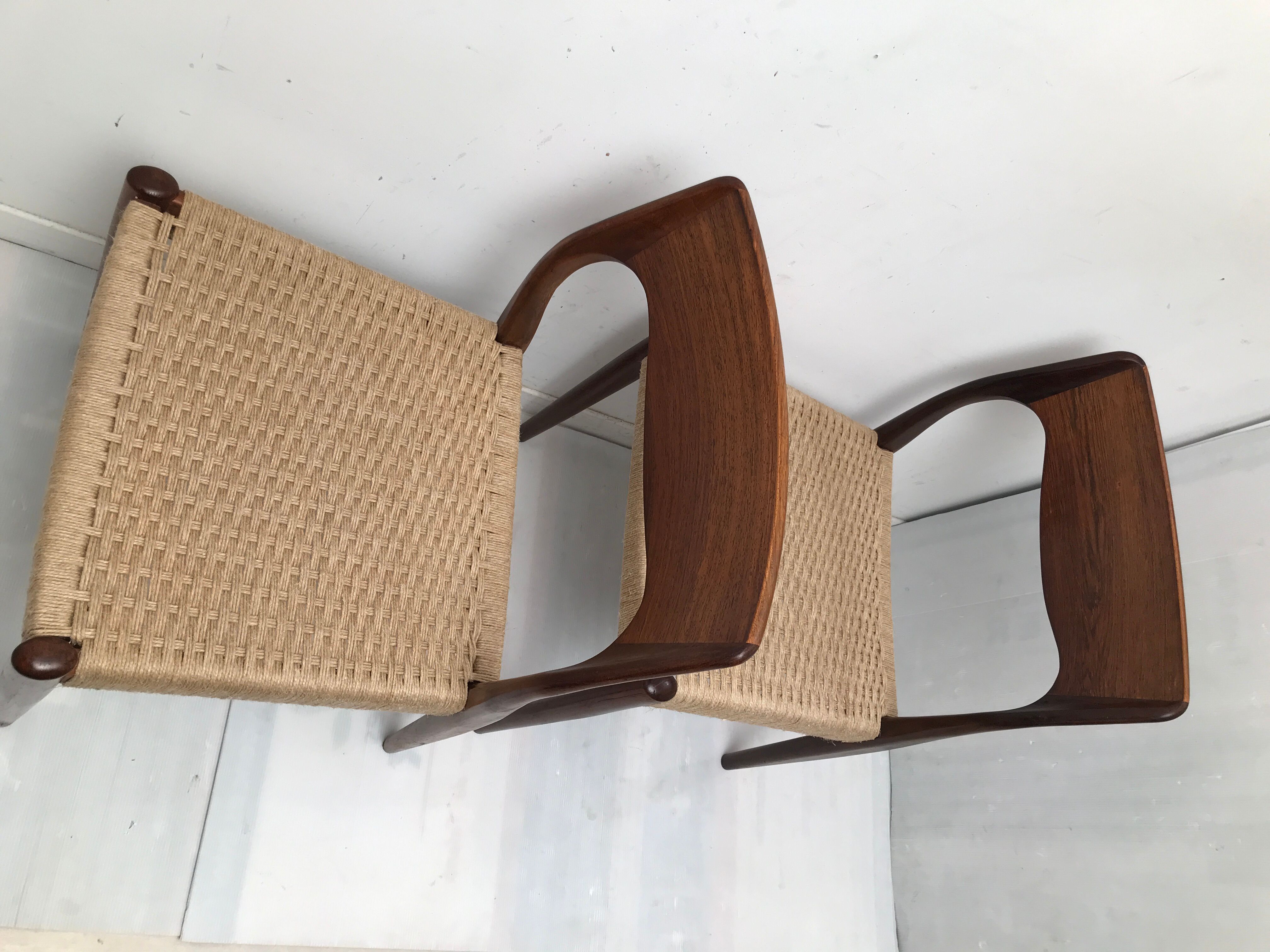 Pair of danish scandinavian chair dating from the 50