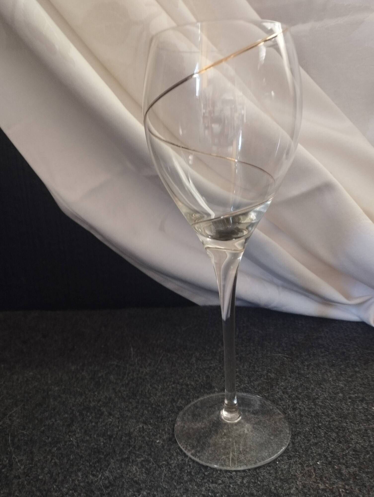 set of 5 crystal wine glasses by Anna Ehrner