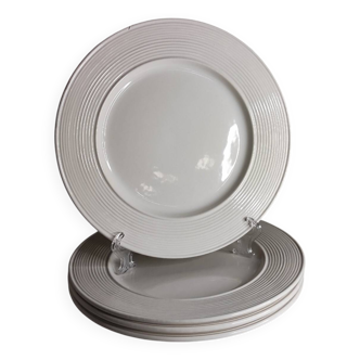 Assiettes plates vintage en porcelaine