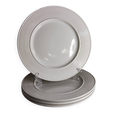 Assiettes plates vintage en porcelaine