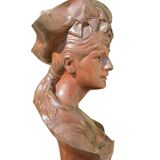 Sculpture en Bronze intitulée « La Brunetta »