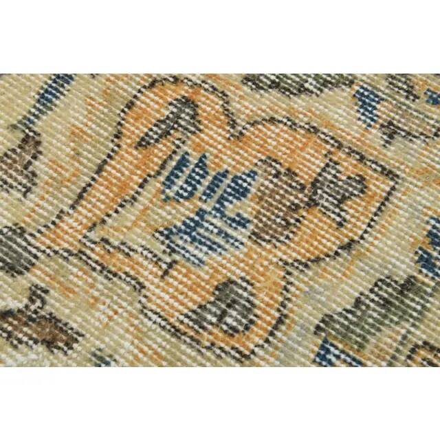1970s Vintage Turkish Oushak Handmade Wool Cotton Orange Area Rug 205x304