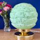 Vintage art deco globe table lamp in mint green Clichy glass