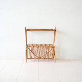 Vintage Swedish Bamboo Magazine Rack