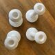 Set of 4 white ceramic candle holders