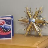 Ceiling lamp, wall lamp, chandelier sun, star, Italy vintage 1960