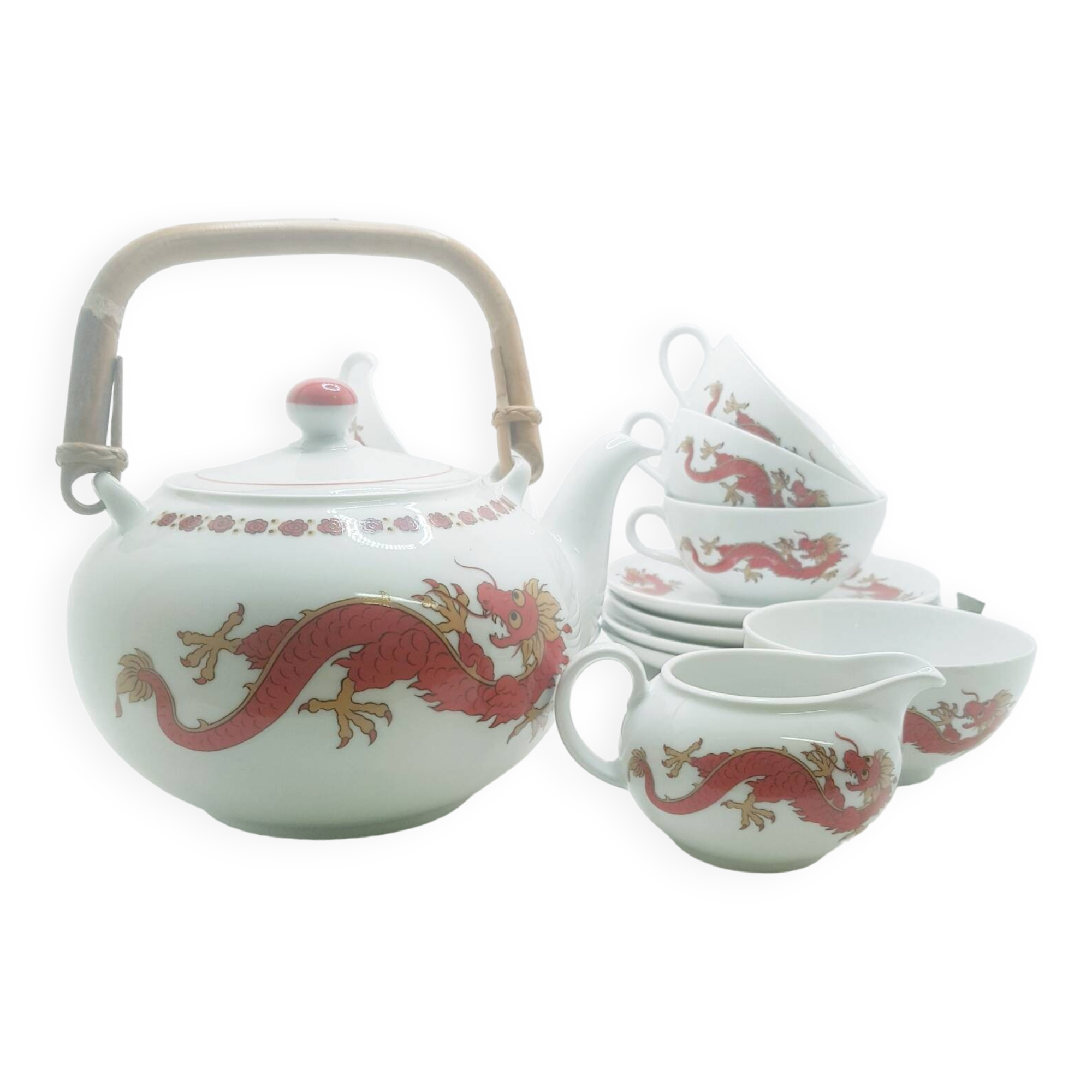 Théière dragon en porcelaine bavaroise