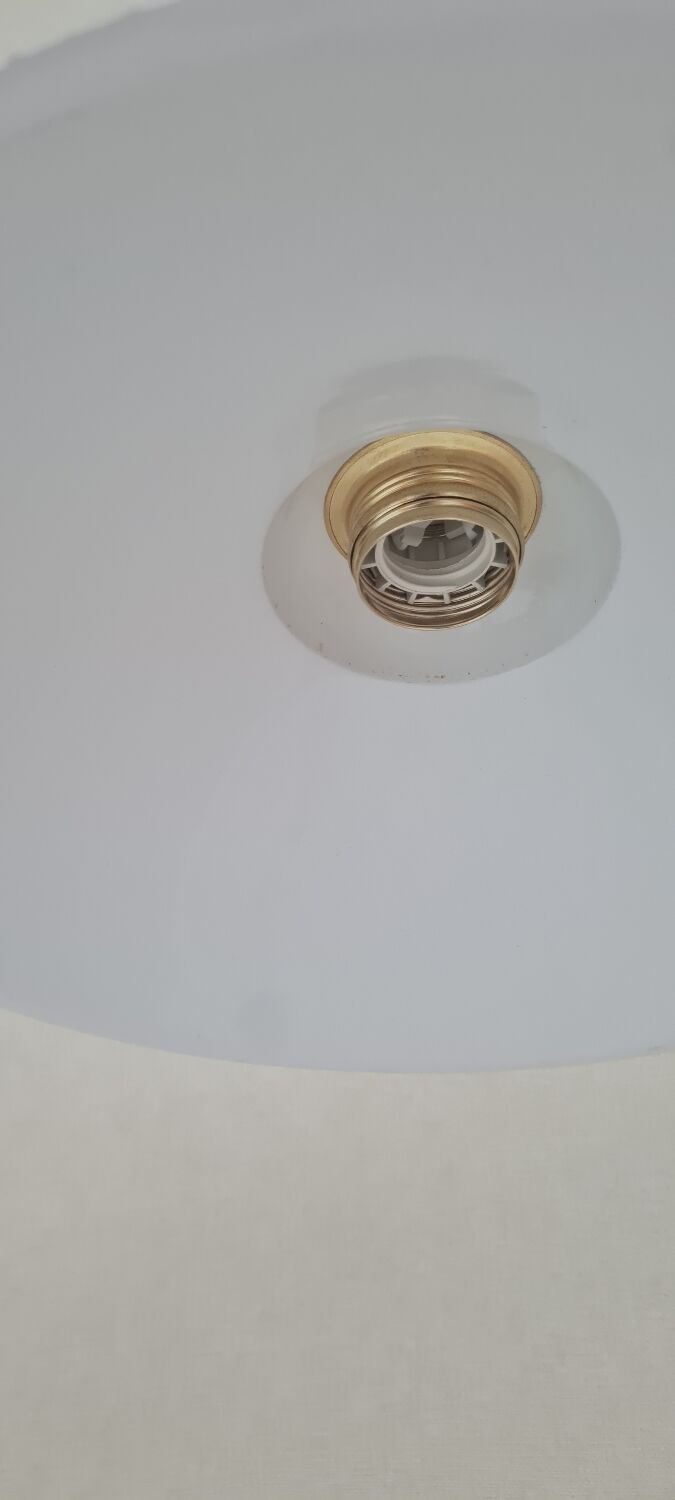 Enamelled sheet metal pendant light