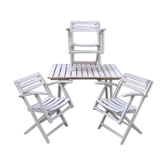 Folding wooden garden furniture