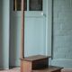 Wooden step stool for vintage library, stepladder, furniture for library, decor