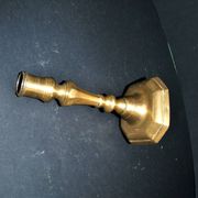 Antique octagonal candlestick in Regency bronze from the 19th century.