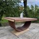 Renovated wooden table with extensions.