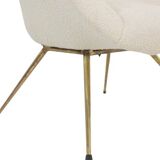 Pair of cocktail armchairs in gilded brass. 1960s.