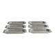 Set of 6 small silver-plated trays