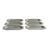 Lot de 6 petits plateaux en métal argenté