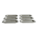 Set of 6 small silver-plated trays