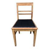 Vintage wooden and navy chair