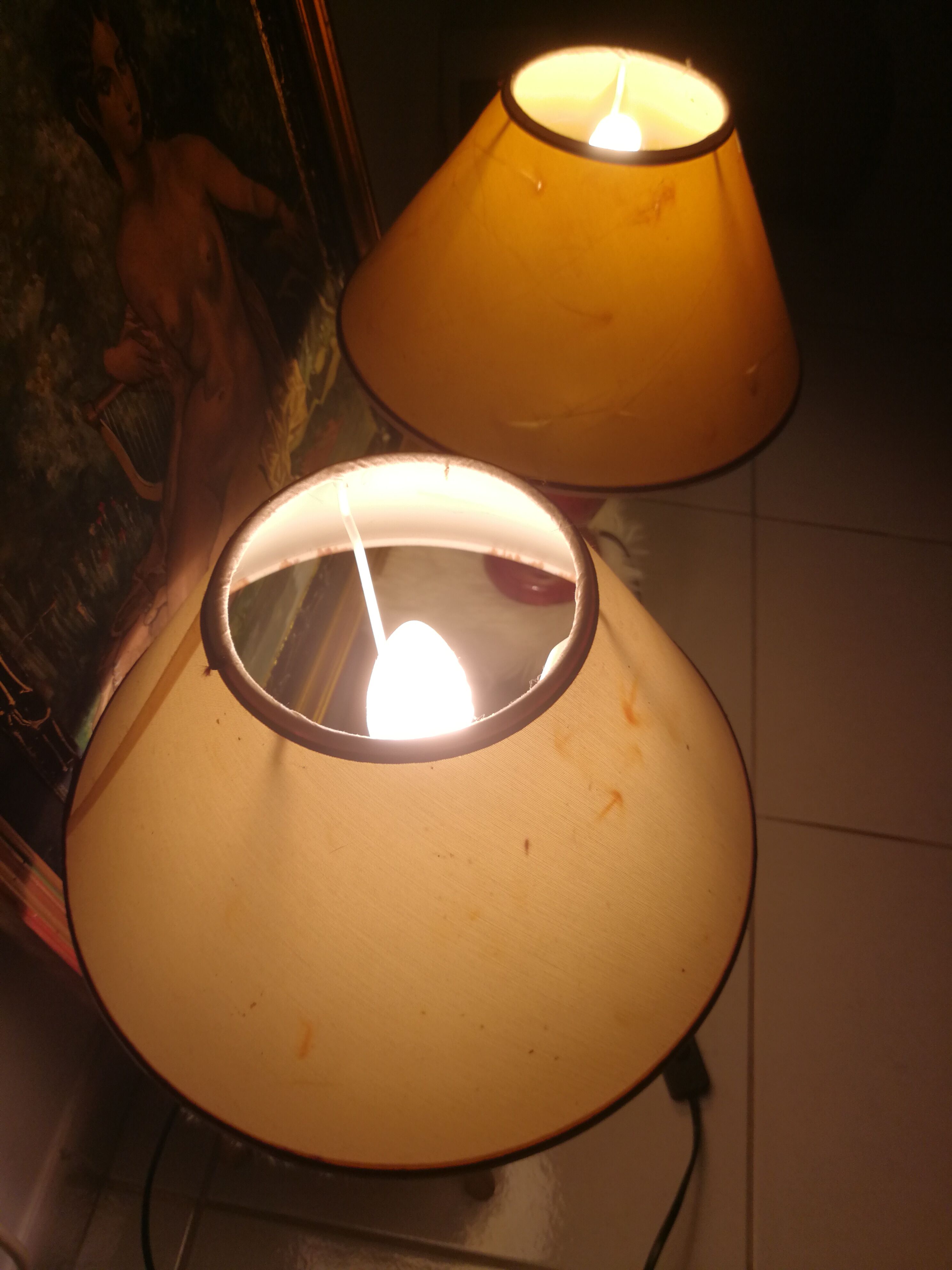 Duo of bedside lamps